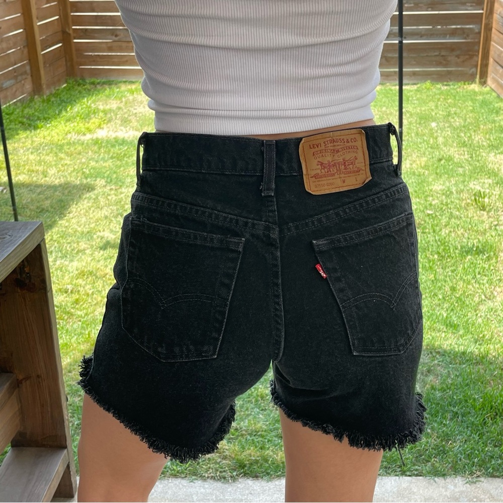 Made in the U.S.A. Levi's Women's Black Denim Shorts